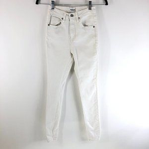 Abound Womens Jeans High Rise Skinny White Size 25